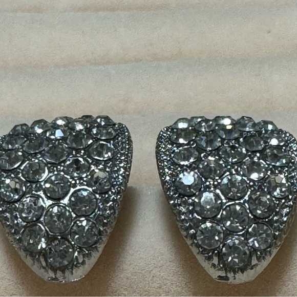 ICY SILVER OVAL EARRINGS - Picture 3 of 11